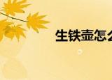 生铁壶怎么除锈（生铁壶）