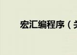 宏汇编程序（关于宏汇编程序介绍）
