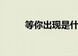 等你出现是什么歌曲（等你出现）