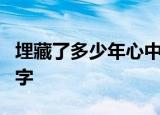 埋藏了多少年心中对你的思念这首歌叫什么名字