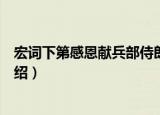 宏词下第感恩献兵部侍郎（关于宏词下第感恩献兵部侍郎介绍）