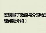 宏观量子效应与介观物理问题（关于宏观量子效应与介观物理问题介绍）