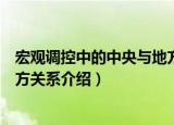 宏观调控中的中央与地方关系（关于宏观调控中的中央与地方关系介绍）