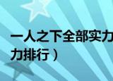 一人之下全部实力排行前十（一人之下全部实力排行）