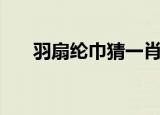 羽扇纶巾猜一肖（羽扇丝巾打一生肖）
