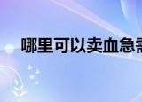 哪里可以卖血急需用钱（哪里可以卖血）