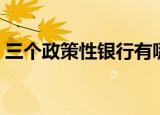 三个政策性银行有哪些（政策性银行有哪些）