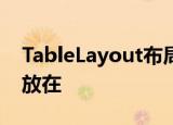 TableLayout布局中,通常将用户添加的组件放在