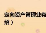 定向资产管理业务（关于定向资产管理业务介绍）