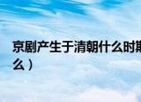 京剧产生于清朝什么时期（进行京剧表演的戏院在清朝叫什么）