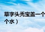 草字头秃宝盖一个水怎么念（草字头秃宝盖一个水）