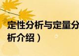 定性分析与定量分析（关于定性分析与定量分析介绍）