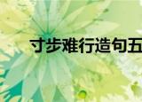 寸步难行造句五年级（寸步难行造句）