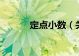 定点小数（关于定点小数介绍）