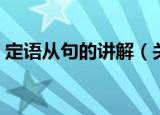 定语从句的讲解（关于定语从句的讲解介绍）