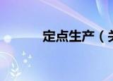 定点生产（关于定点生产介绍）