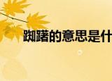 踟躇的意思是什么意思（踟躇的意思）