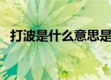 打波是什么意思是什么（打波是什么意思）