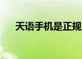 天语手机是正规牌子吗（天语 a7713）