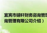 宜宾市靖轩财务咨询管理有限公司（关于宜宾市靖轩财务咨询管理有限公司介绍）