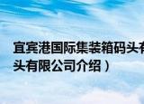 宜宾港国际集装箱码头有限公司（关于宜宾港国际集装箱码头有限公司介绍）
