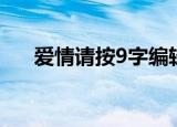 爱情请按9字编辑是谁（爱情请按9字）