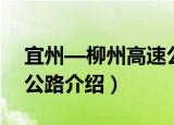 宜州—柳州高速公路（关于宜州—柳州高速公路介绍）