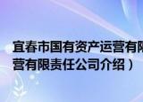 宜春市国有资产运营有限责任公司（关于宜春市国有资产运营有限责任公司介绍）