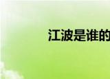 江波是谁的儿子（江波原型）