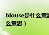 blouse是什么意思翻译成中文（blouse是什么意思）
