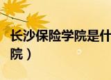 长沙保险学院是什么级别的学校（长沙保险学院）