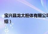 宝兴县龙太粉体有限公司（关于宝兴县龙太粉体有限公司介绍）