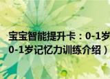 宝宝智能提升卡：0-1岁记忆力训练（关于宝宝智能提升卡：0-1岁记忆力训练介绍）