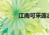 江南可采莲古诗（江南可采莲）