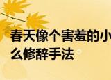 春天像个害羞的小姑娘遮遮掩掩躲躲藏藏是什么修辞手法