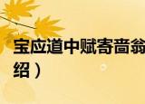 宝应道中赋寄啬翁（关于宝应道中赋寄啬翁介绍）