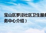 宝山区罗泾社区卫生服务中心（关于宝山区罗泾社区卫生服务中心介绍）
