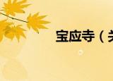 宝应寺（关于宝应寺介绍）