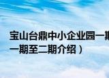 宝山台鼎中小企业园一期至二期（关于宝山台鼎中小企业园一期至二期介绍）