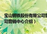 宝山钢铁股份有限公司营销中心（关于宝山钢铁股份有限公司营销中心介绍）