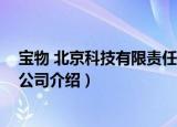 宝物 北京科技有限责任公司（关于宝物 北京科技有限责任公司介绍）