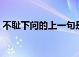 不耻下问的上一句是啥（不耻下问的上一句）