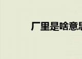 厂里是啥意思（厂厂什么意思）