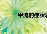 甲流的症状表现（甲流的症状）