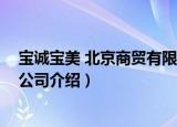 宝诚宝美 北京商贸有限公司（关于宝诚宝美 北京商贸有限公司介绍）