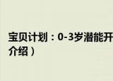 宝贝计划：0-3岁潜能开发（关于宝贝计划：0-3岁潜能开发介绍）