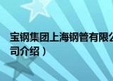 宝钢集团上海钢管有限公司（关于宝钢集团上海钢管有限公司介绍）