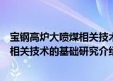 宝钢高炉大喷煤相关技术的基础研究（关于宝钢高炉大喷煤相关技术的基础研究介绍）
