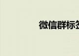 微信群标签（群标签大全）