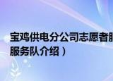 宝鸡供电分公司志愿者服务队（关于宝鸡供电分公司志愿者服务队介绍）